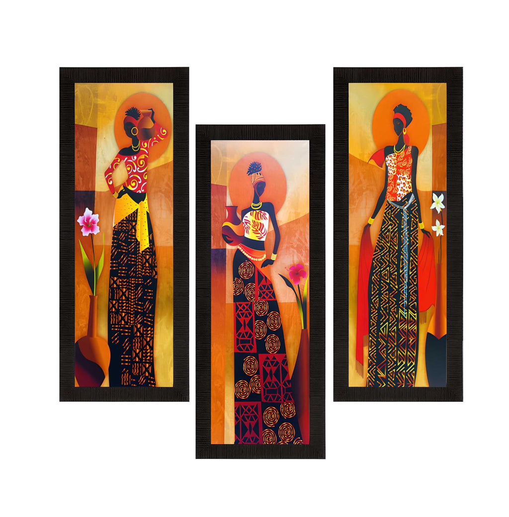 Tribal Grace – Set of 3 Satin Matte UV Wall Art