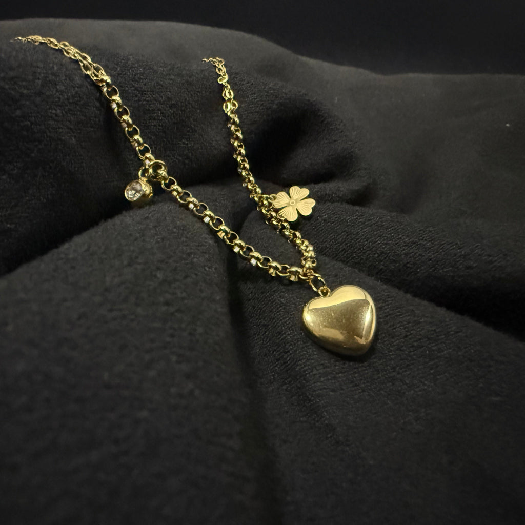 Heart & Clover – Gold Layered Chain
