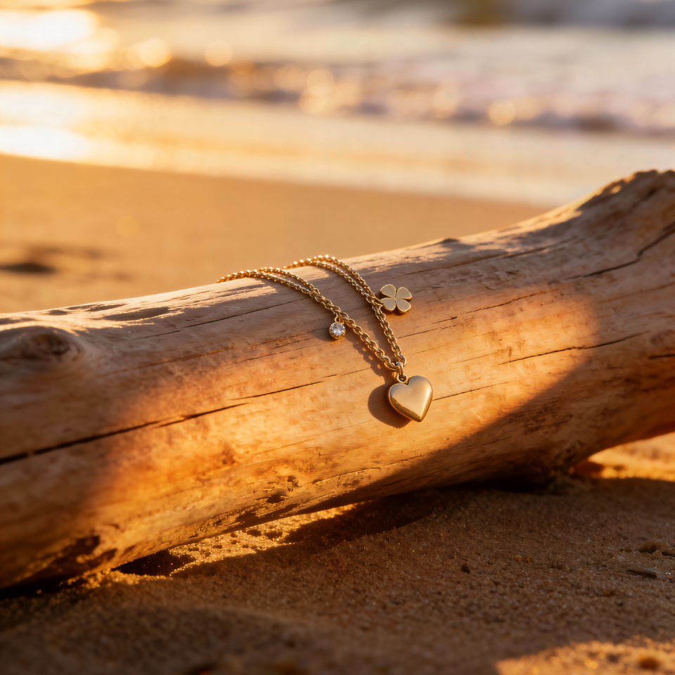 Heart & Clover – Gold Layered Chain